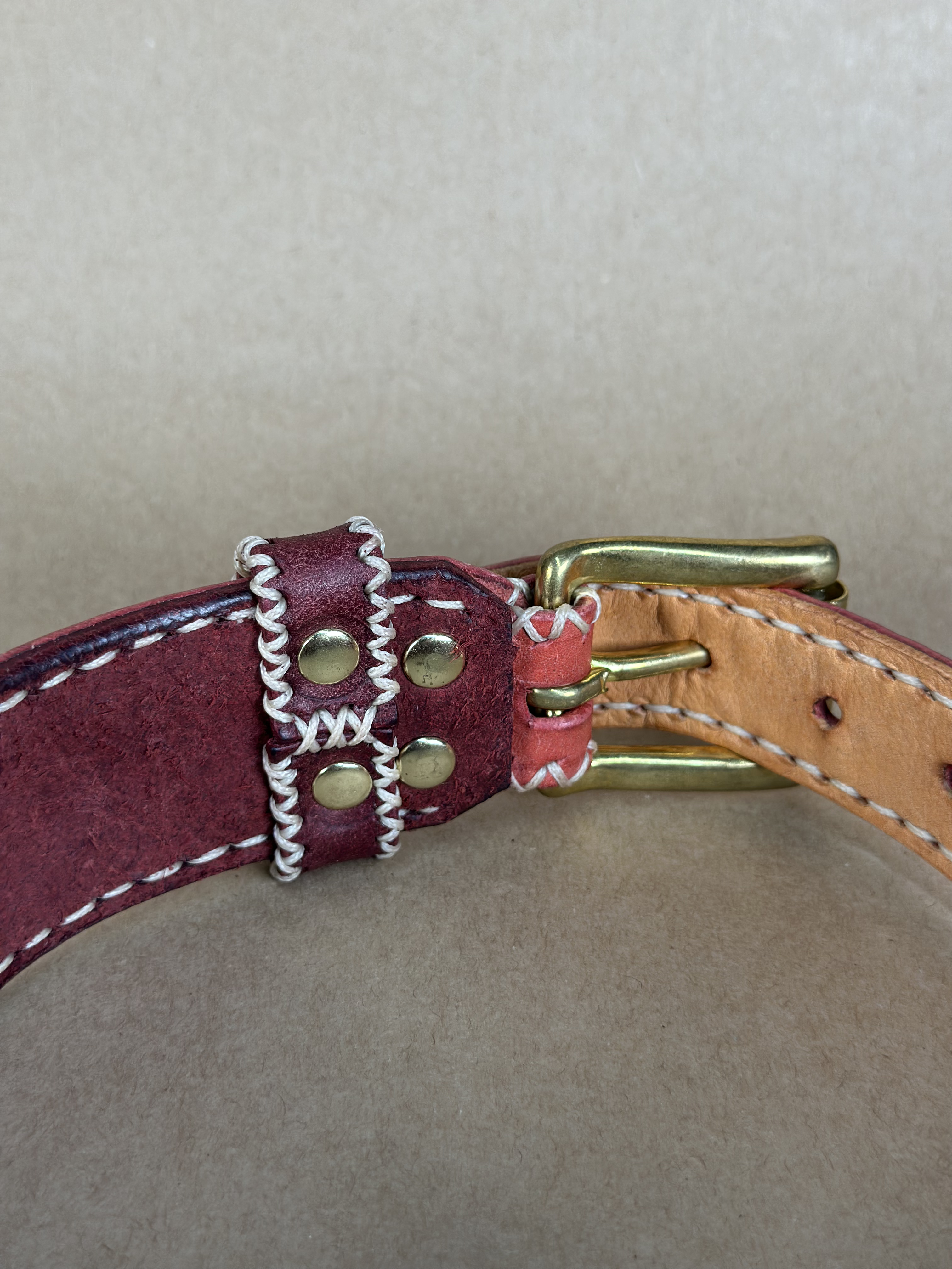 Collare per Cani Rosa Antico in Pelle Pieno Fiore